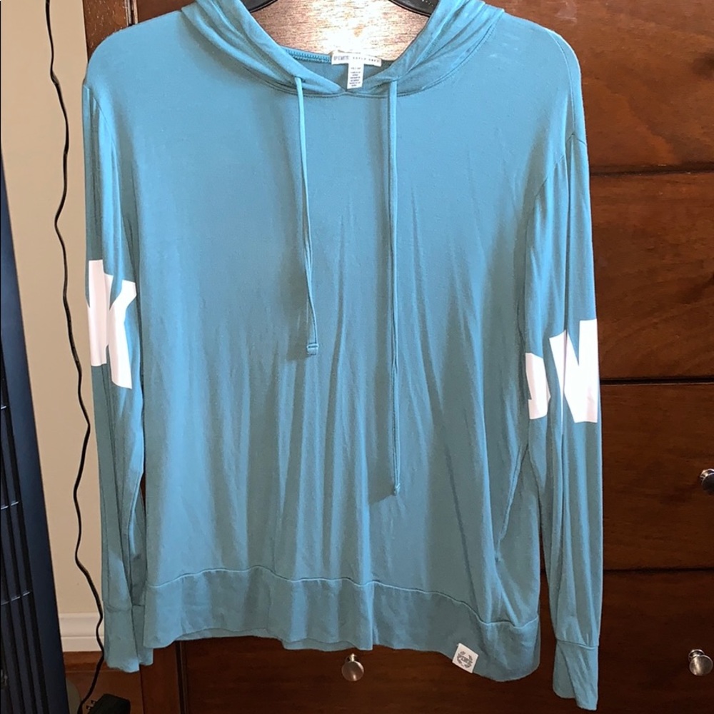 pink turquoise light hoodie
